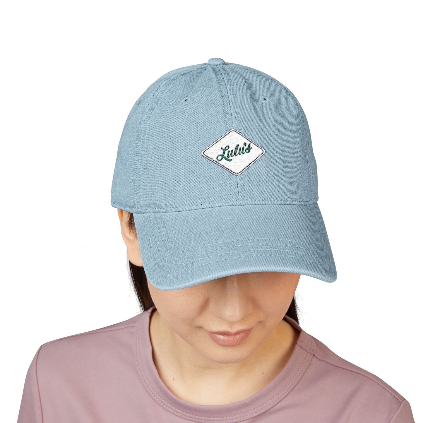 Embroidered Lulu's Kitchenette Denim Hat - Stylish and Casual Social Cap for Everyday Wear