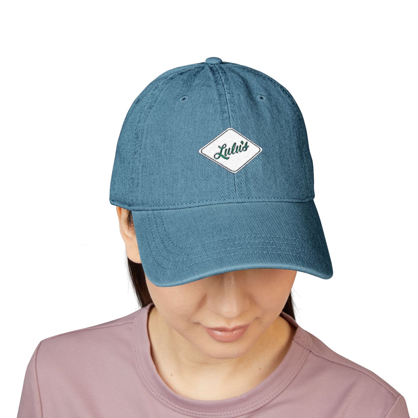 Embroidered Lulu's Kitchenette Denim Hat - Stylish and Casual Social Cap for Everyday Wear
